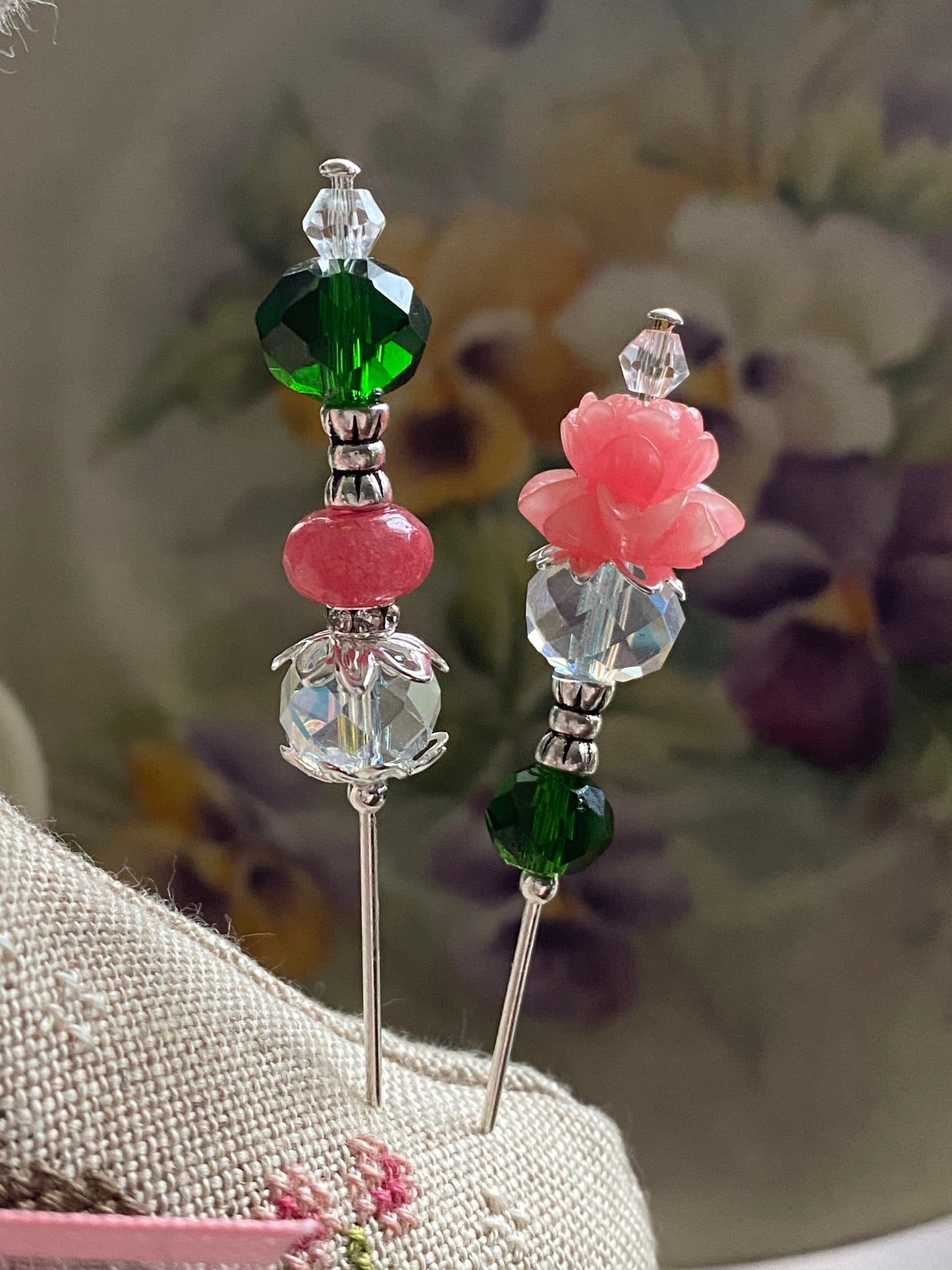 “Coral Lotus" Decorative Pins