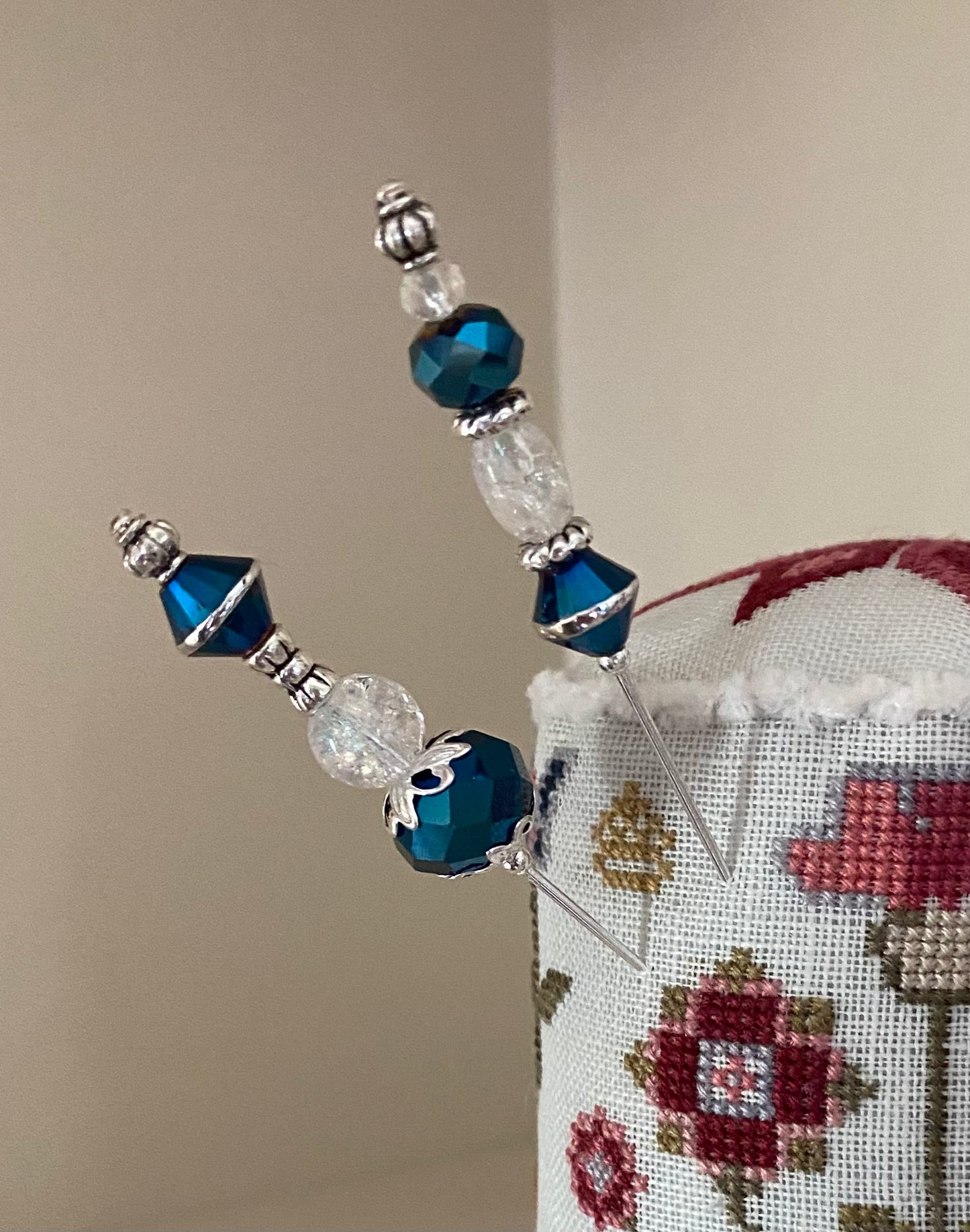 “Prussian Blue" Charmed Counting Pins