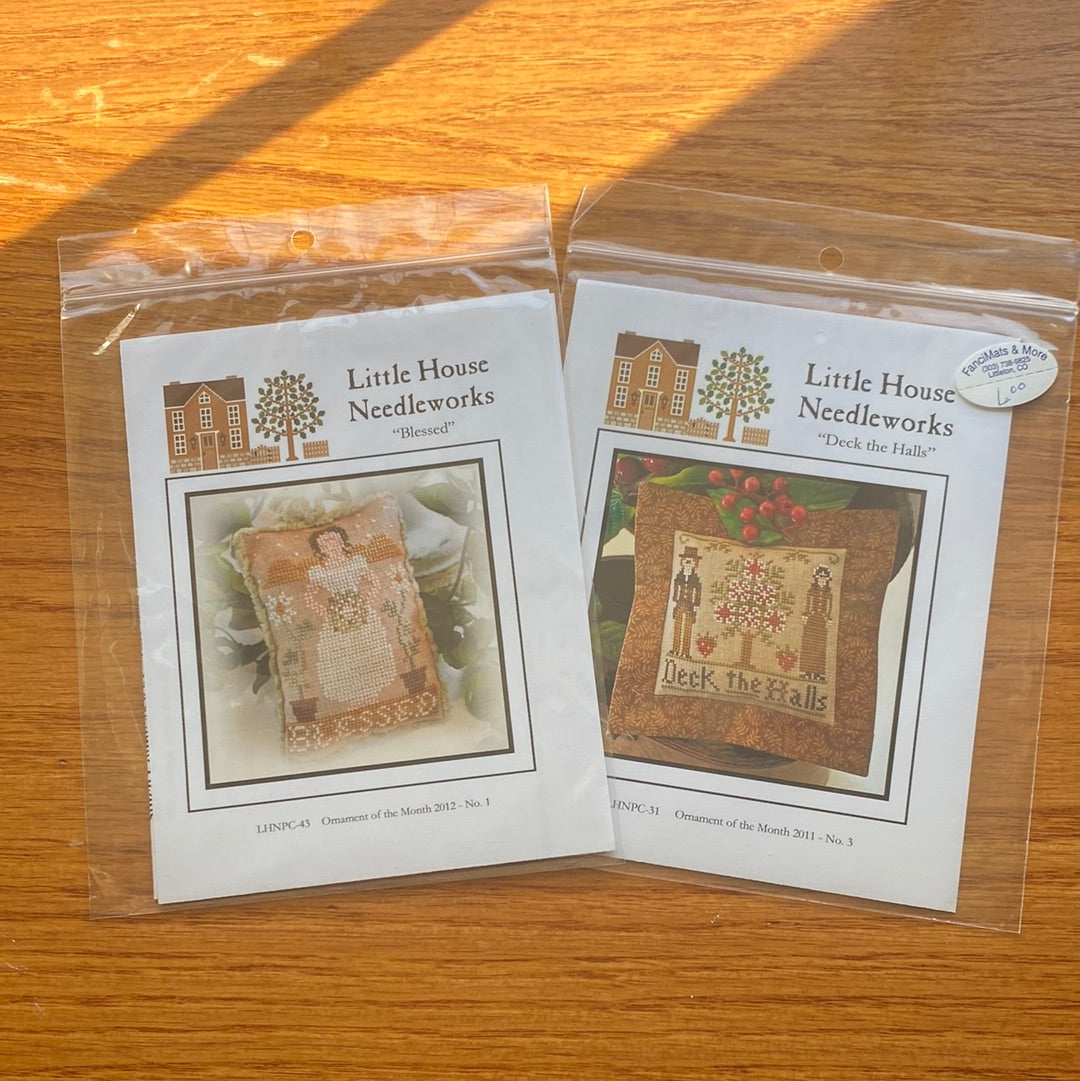 Little House Needleworks “Blessed” & “Deck the Halls” Ornament Charts