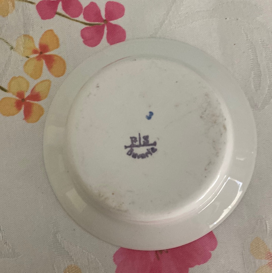 Vintage Bavarian Rose Porcelain Pincushion Base