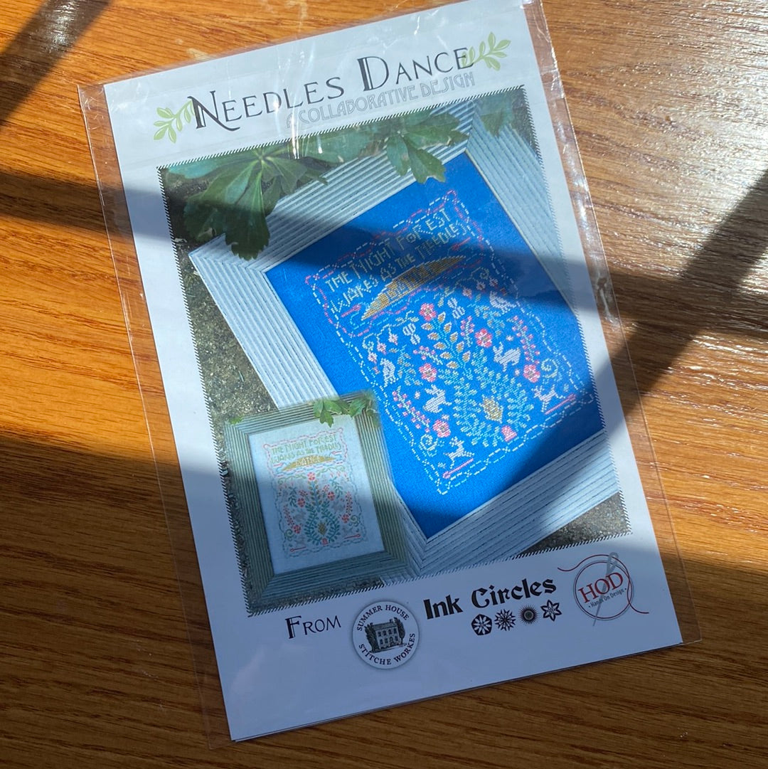 Summer House Stitche Works, Ink Circles, and Hands on Design “Needles Dance: A Collaborative Design”