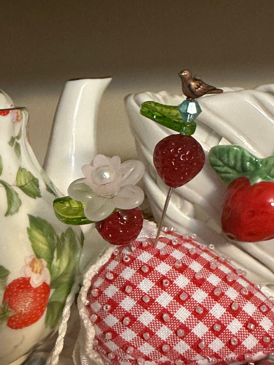 “The Strawberry Thief" Decorative Pins