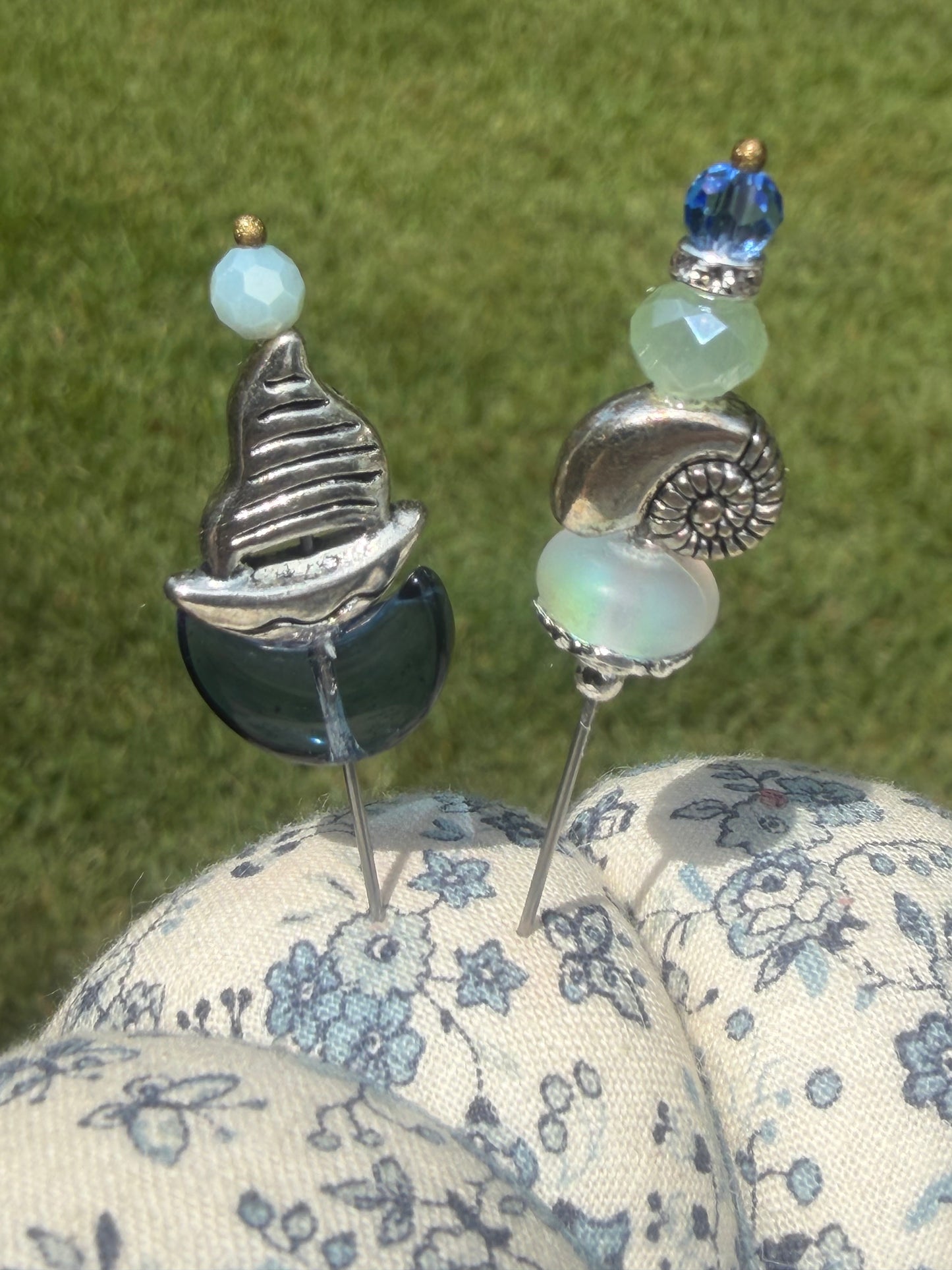 “Seaglass & Sailboats” Decorative Pins