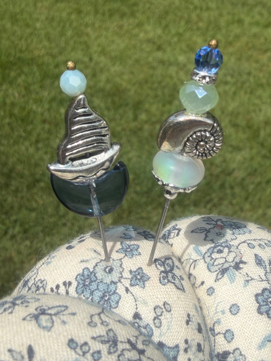 “Seaglass & Sailboats” Decorative Pins